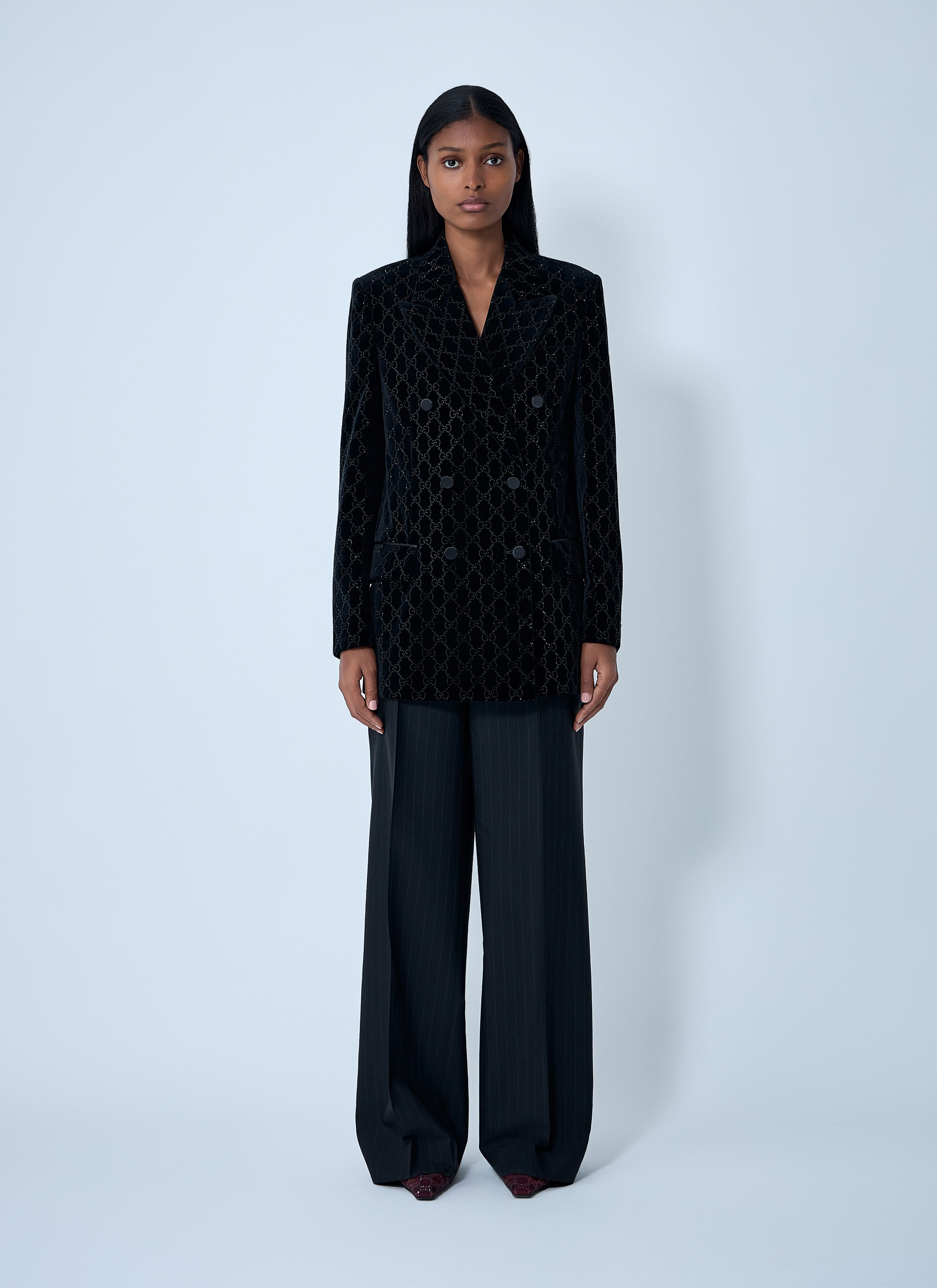 GG Velvet Blazer - 2