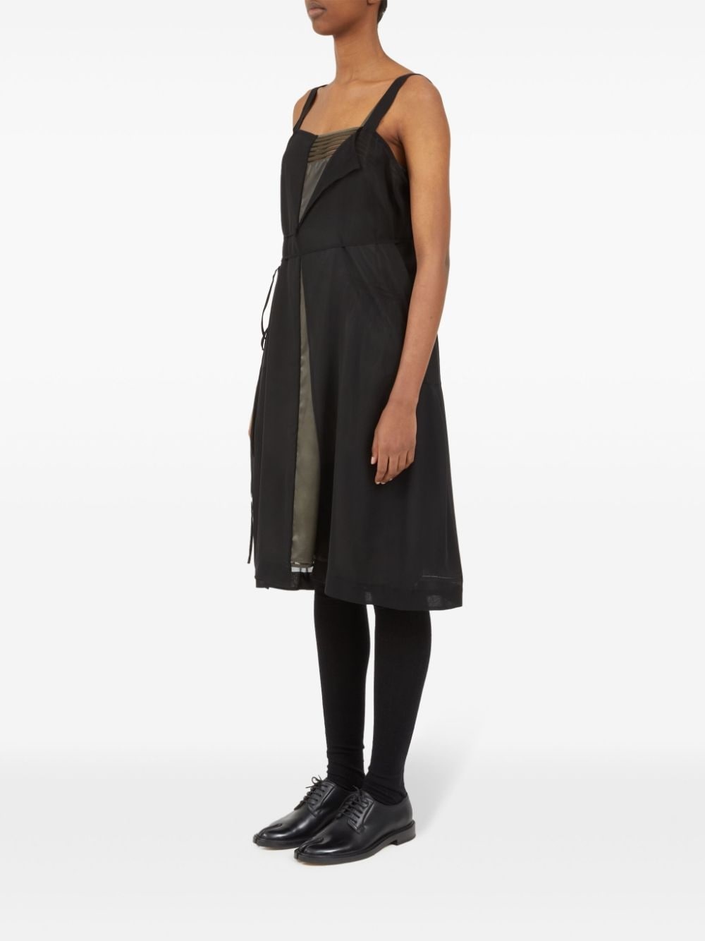 embroidered-logo midi dress - 6
