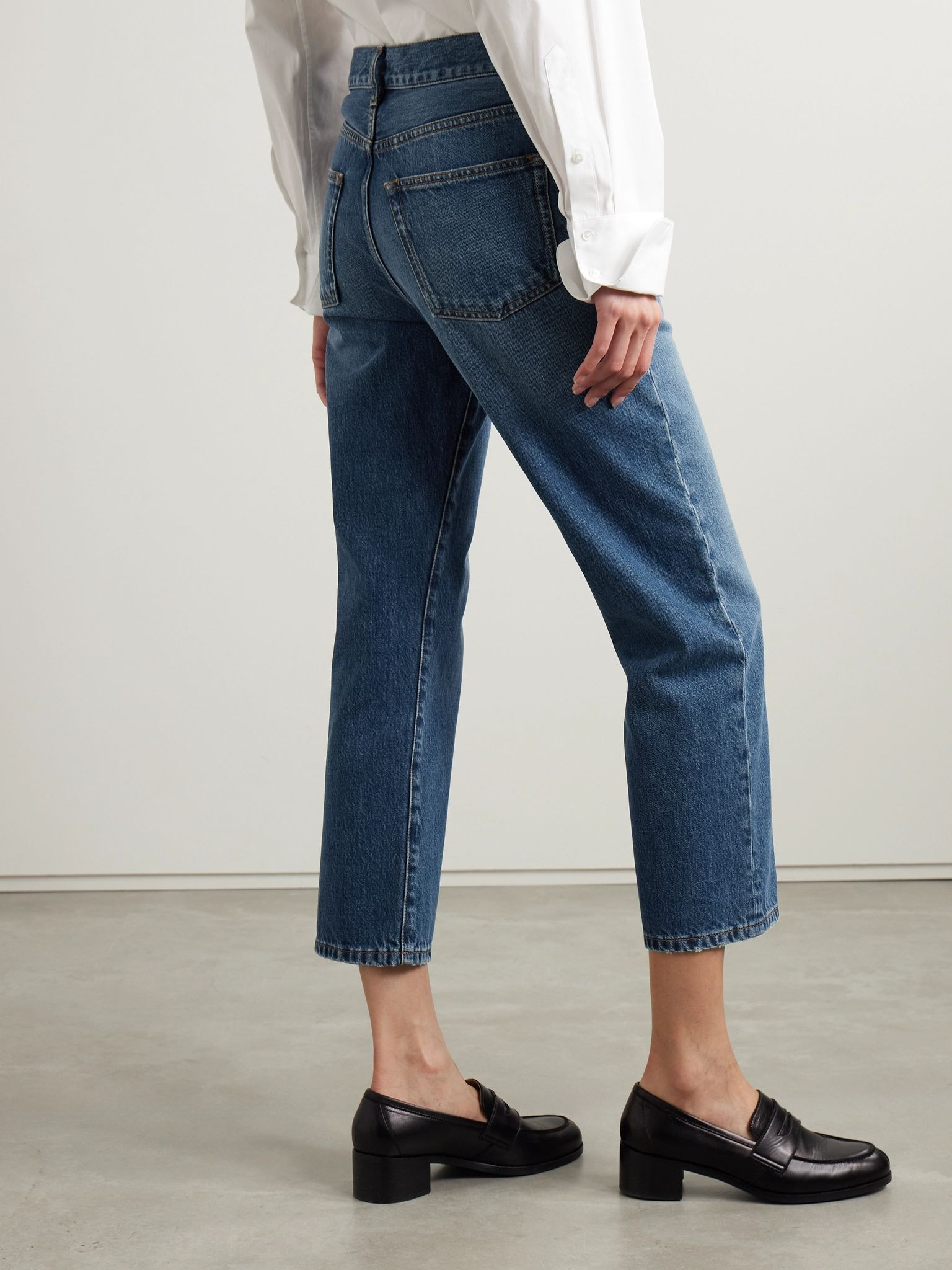 Lesley cropped straight-leg jeans Blue - 4