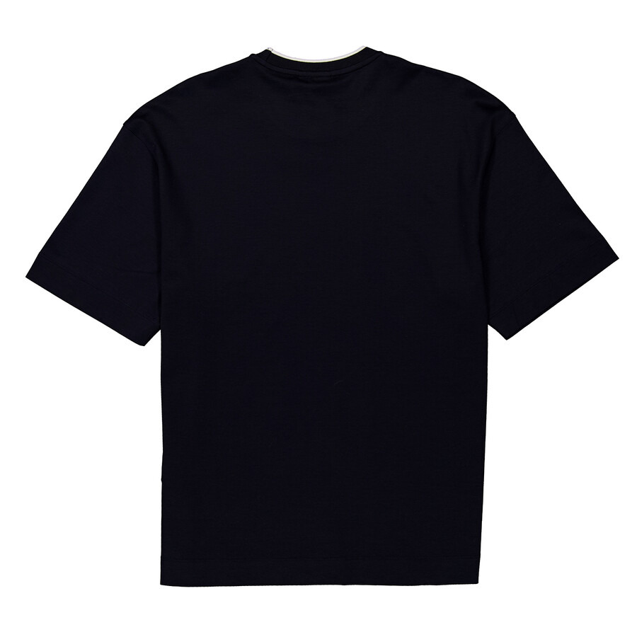 Emporio Armani Navy Logo Embroidered T-Shirt - 6