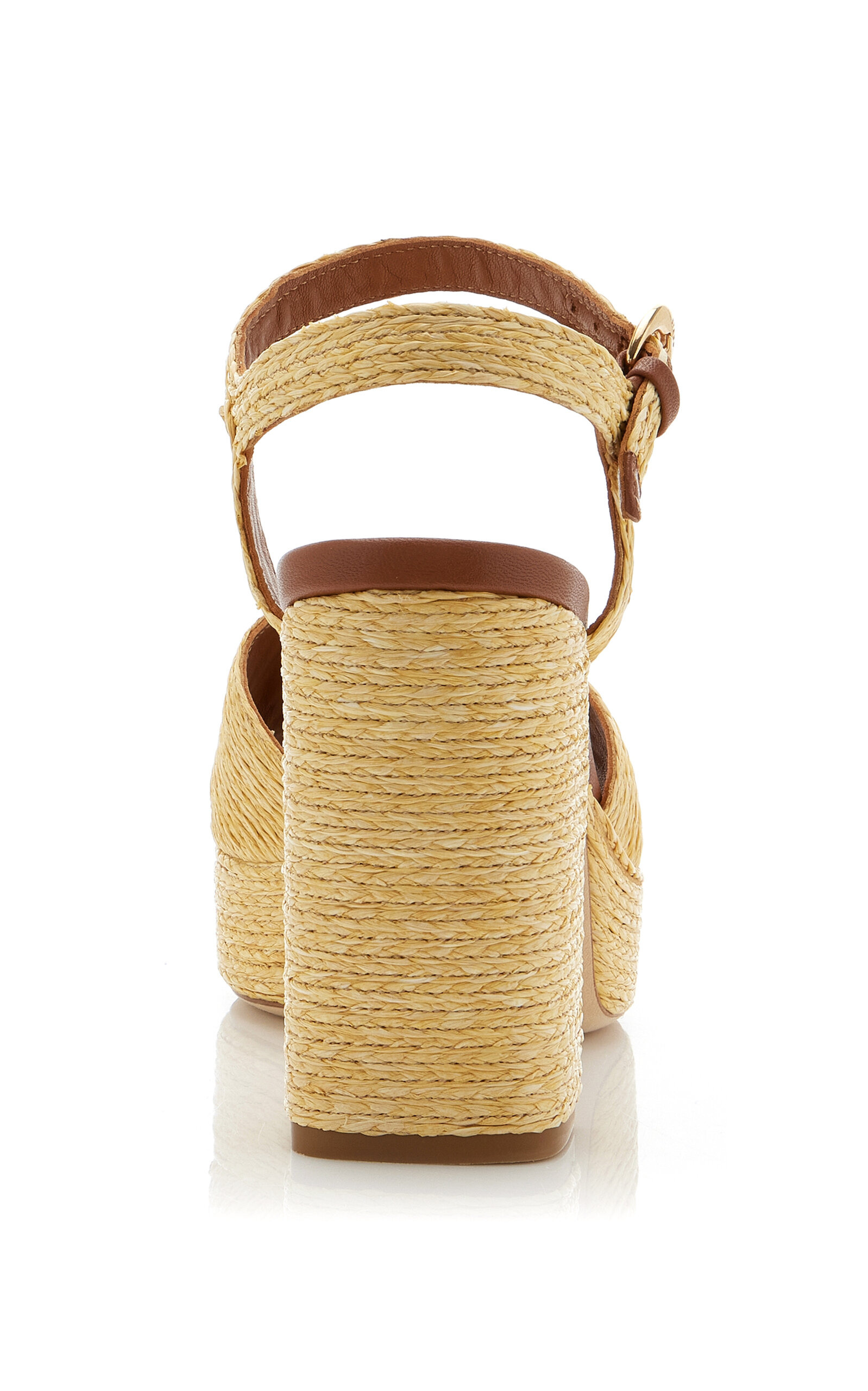 Jodie Platform Raffia Sandals neutral - 5