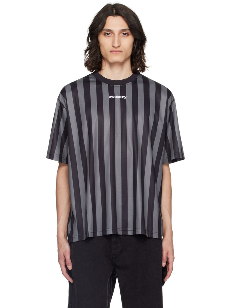 Black & Gray Print T-Shirt - 1