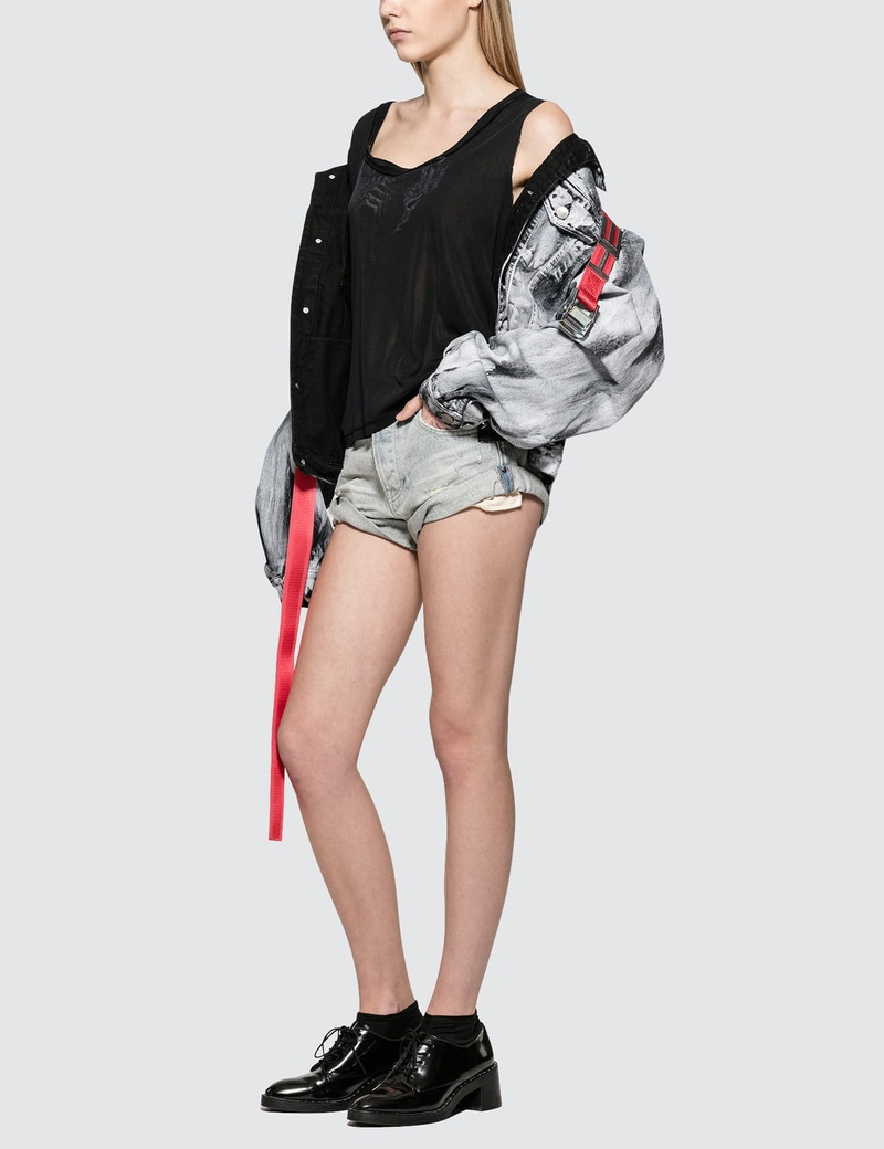 Unravel SNAKE SILK J ONE SLEEVE T-SHIRT outlook