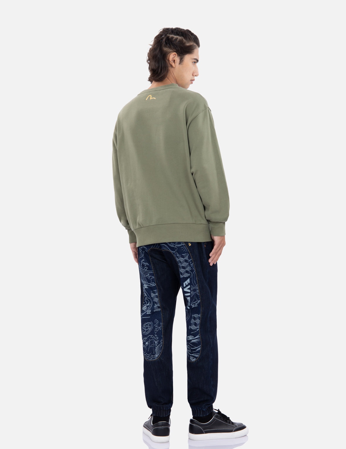 Tattoo Koi-Pattern Logo Print Sweatshirt - 4