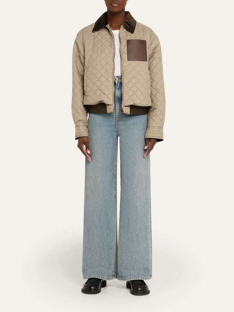 Loewe Corduroy-Collar Quilted Barn Jacket outlook