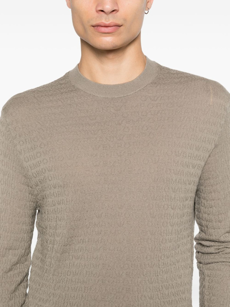 textured crew-neck sweater 5