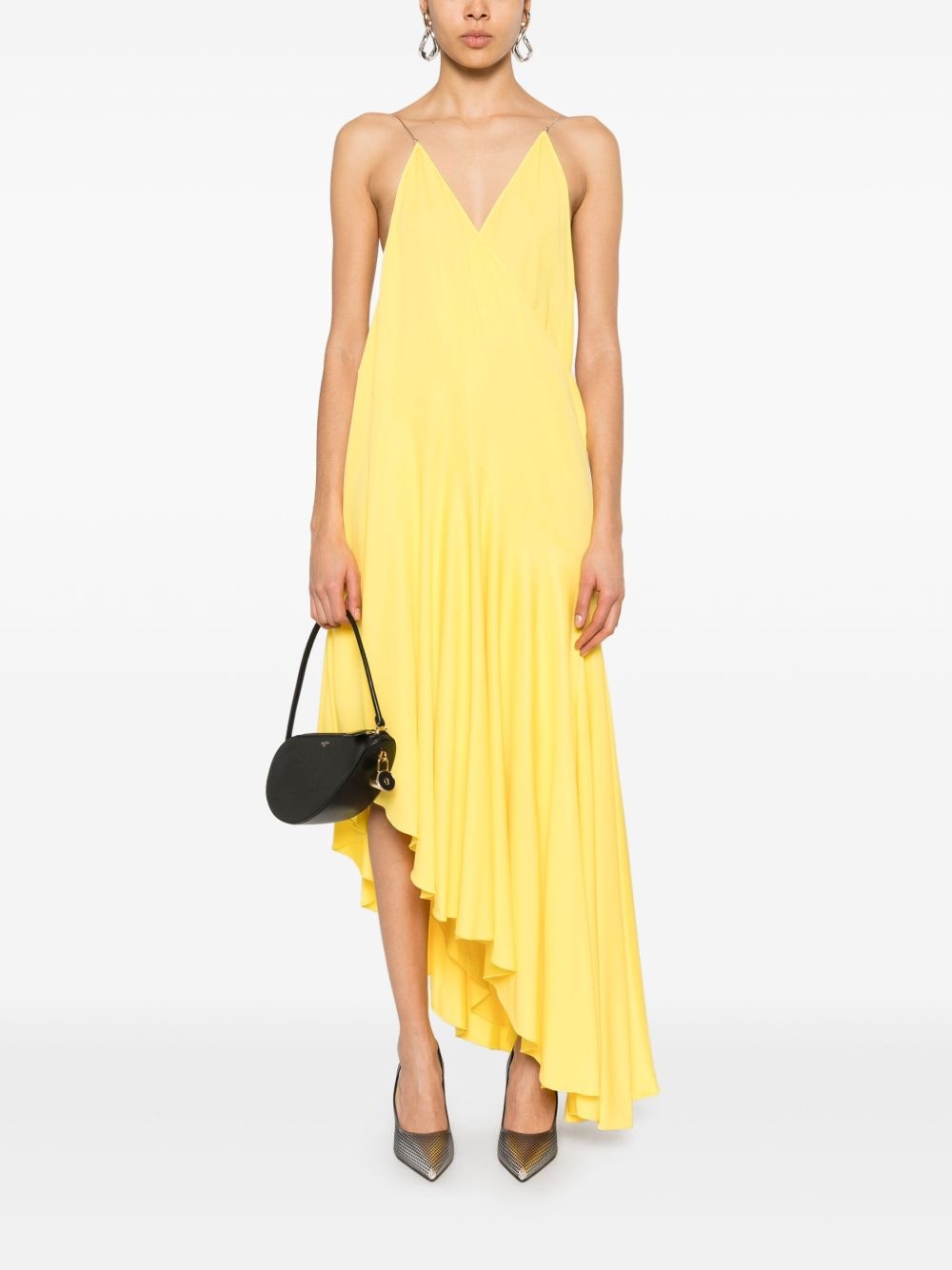 asymmetric jersey maxi dress - 2