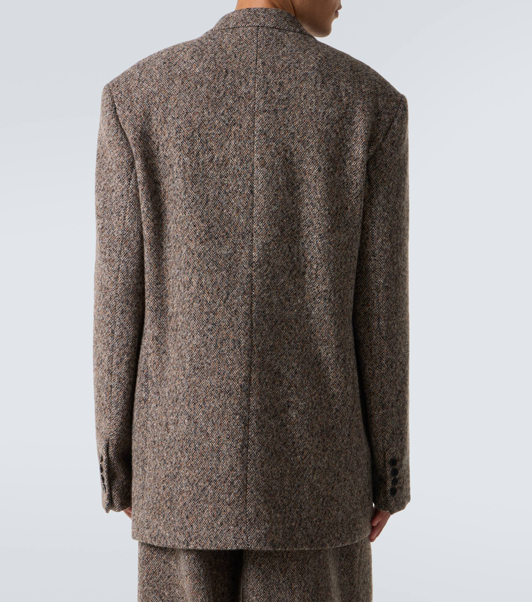 Oversized wool-blend tweed blazer - 4