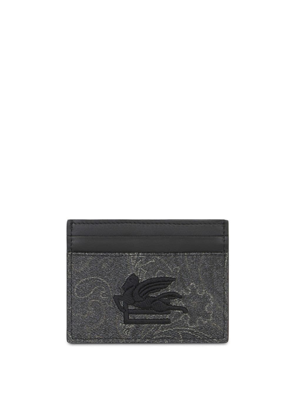 paisley-print cotton-blend cardholder - 1