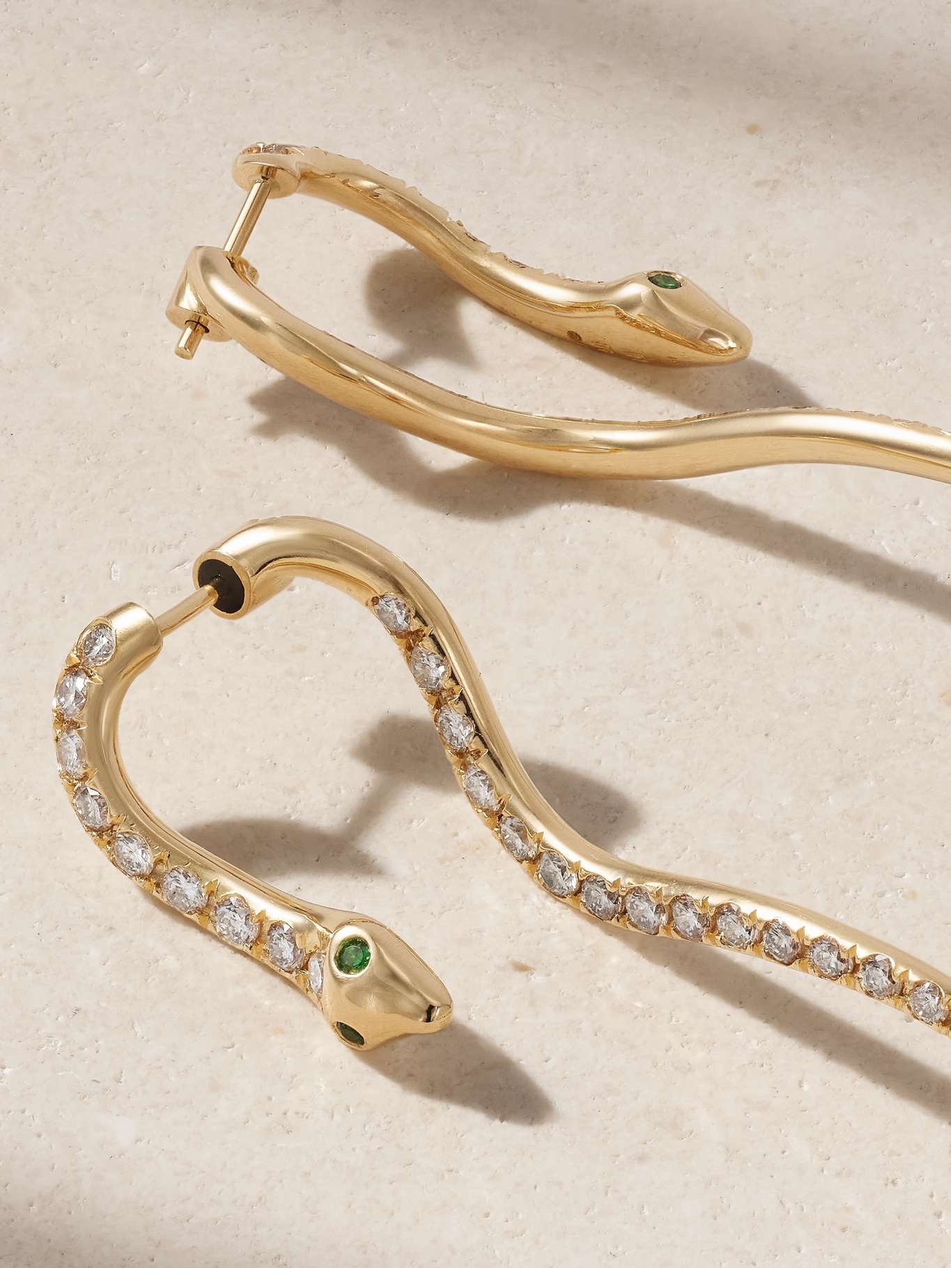 Boa 18-karat gold diamond earrings Gold - 3