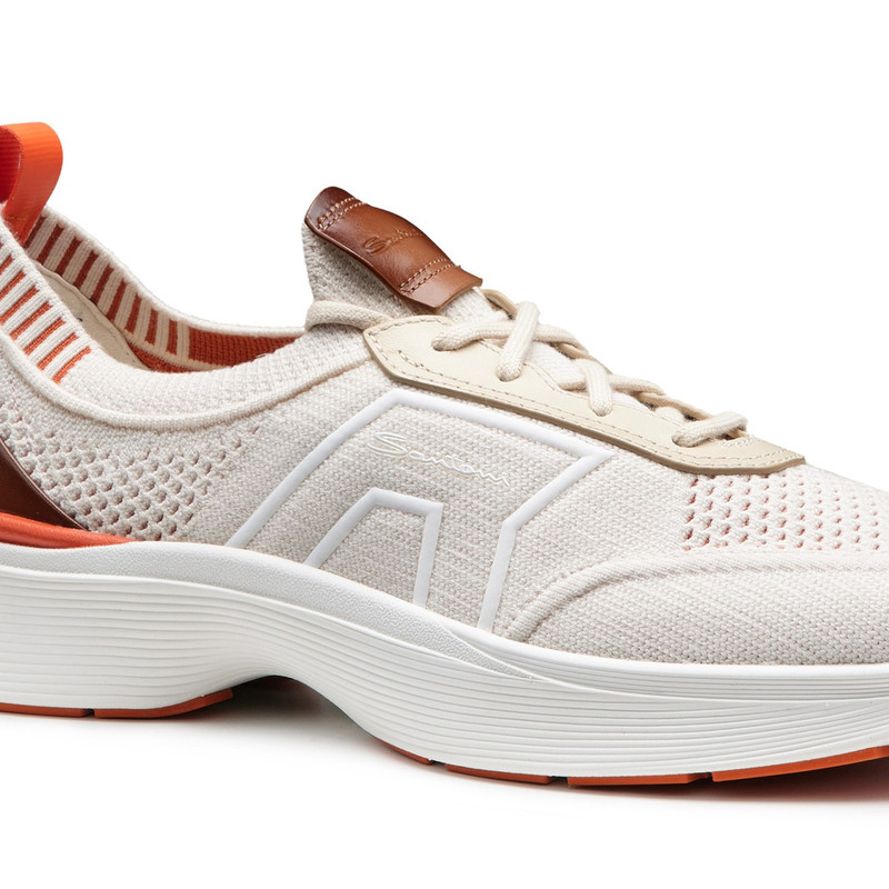 Men's white stretch knit Easy Bounce sneaker 5