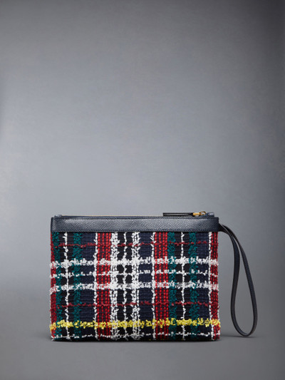 Thom Browne Hunting Tartan Eyelash Tweed Toiletry Case outlook