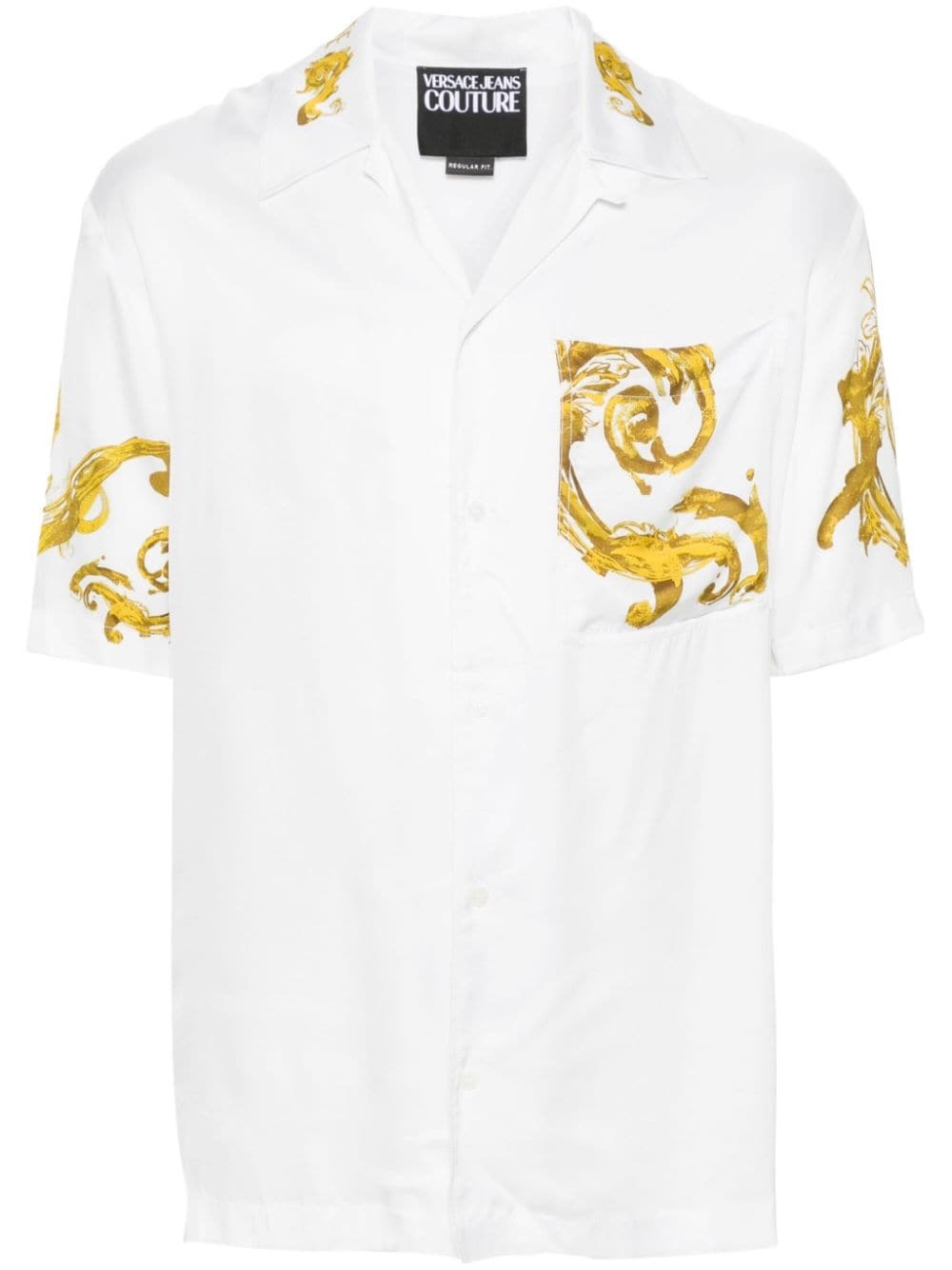 Baroccoflage-print satin shirt - 1