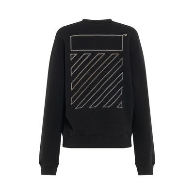 Off-White Embroidered Diagonal Tab Sweatshirt in Black outlook