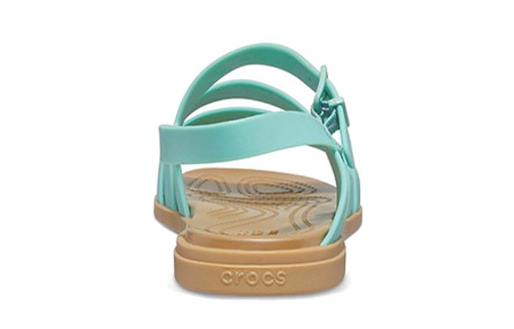 (WMNS) Crocs Tulum Sandals Green 206107-3U3 - 5