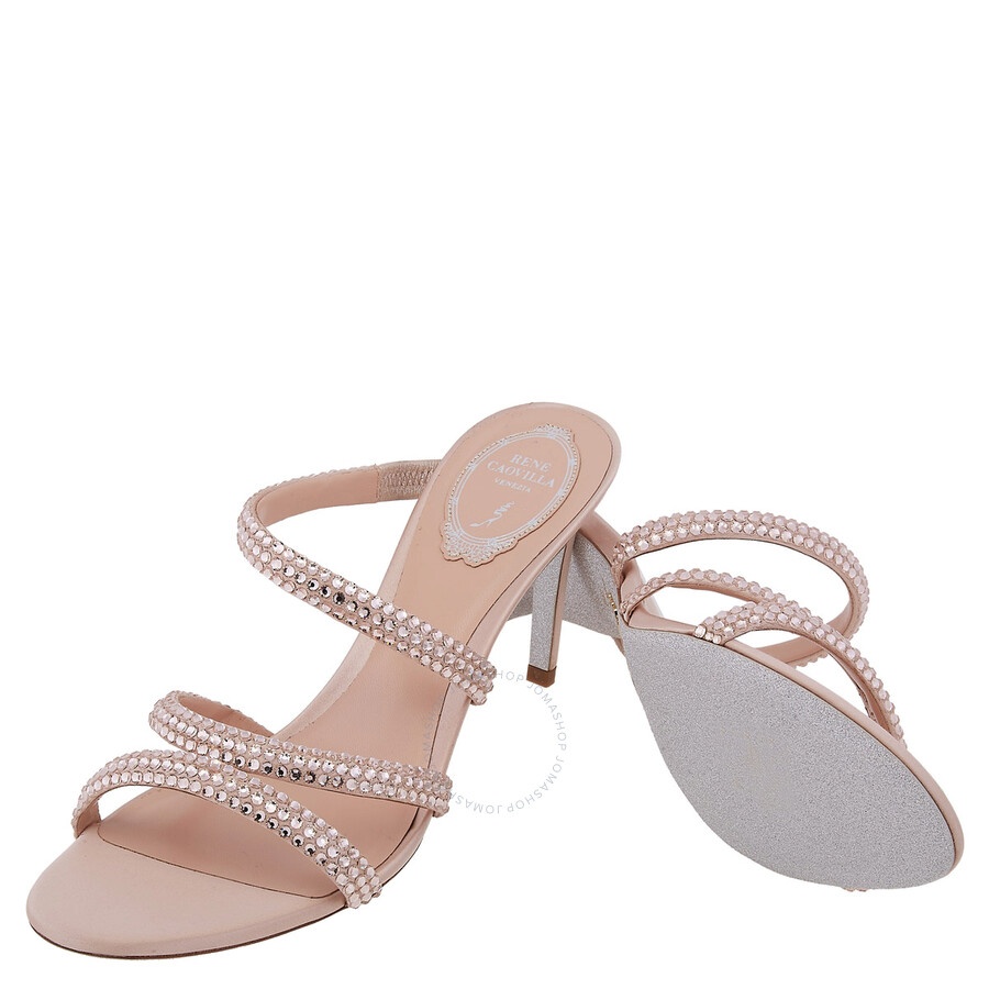 Rene Caovilla Lisa Crystals 80 Slider Sandals - 2