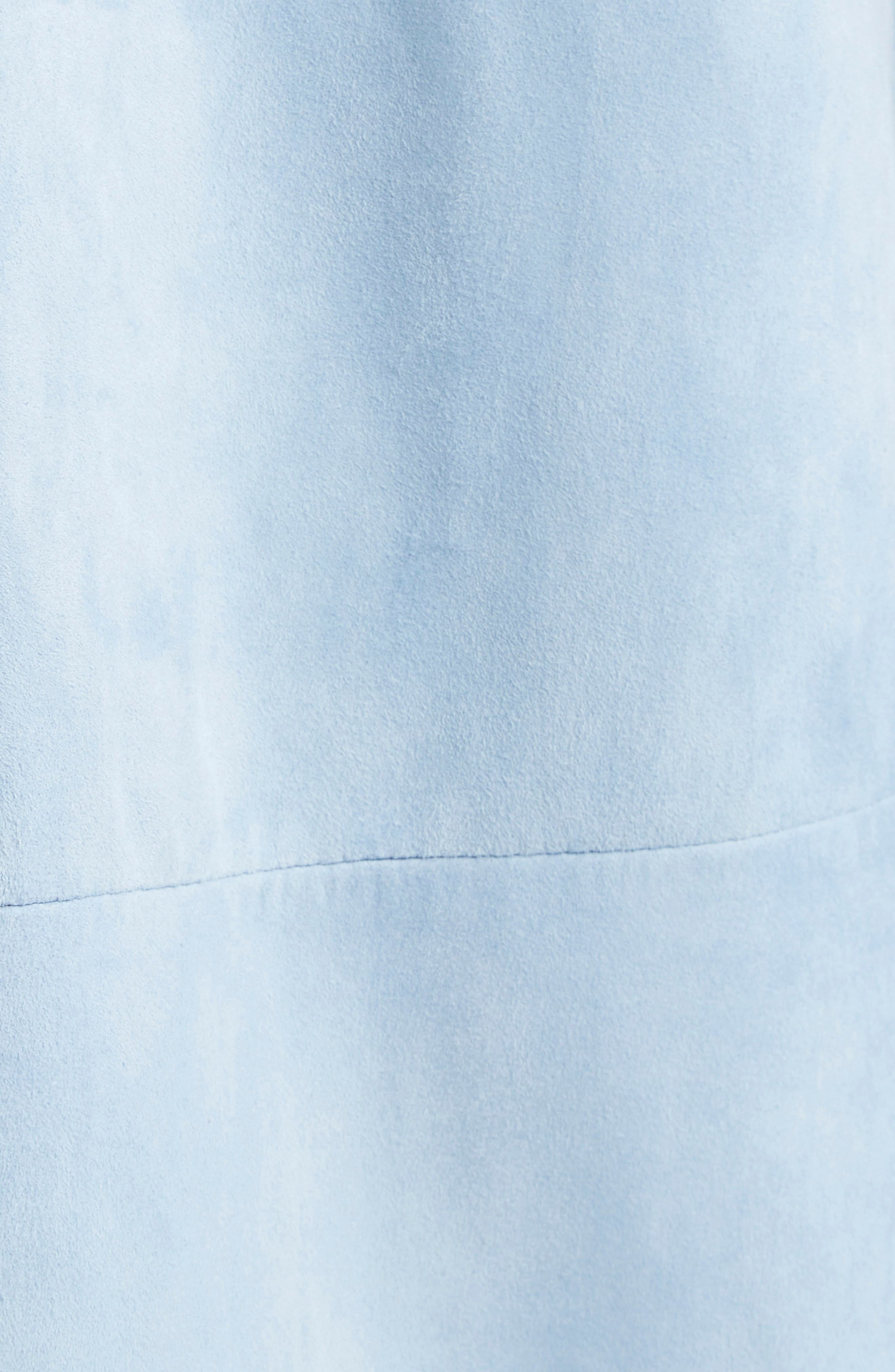 Proenza Schouler Ramona Belted Suede Trench Coat in Light Blue at Nordstrom - 6