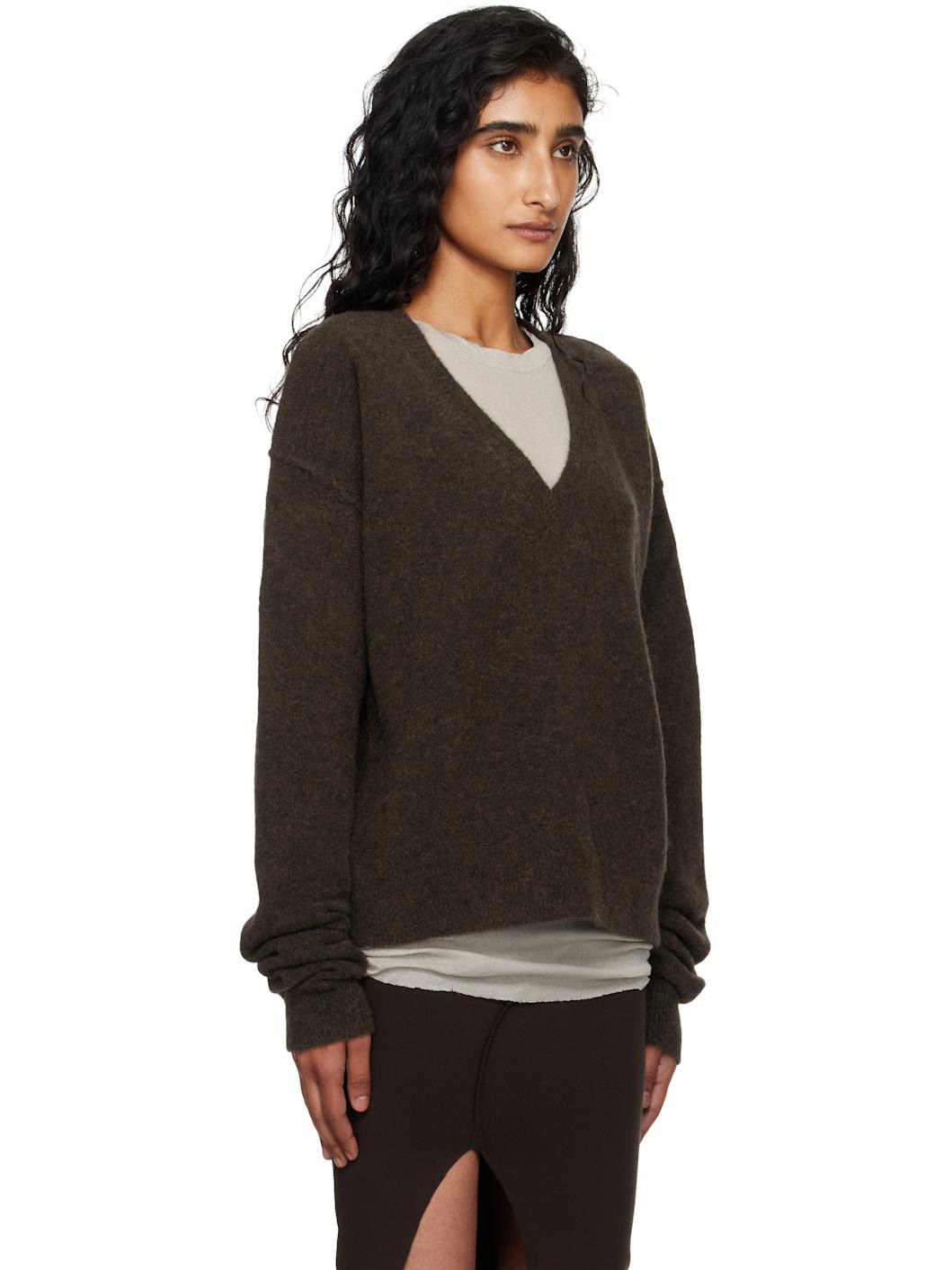 Brown Concordians Tommy V-Neck Sweater - 2