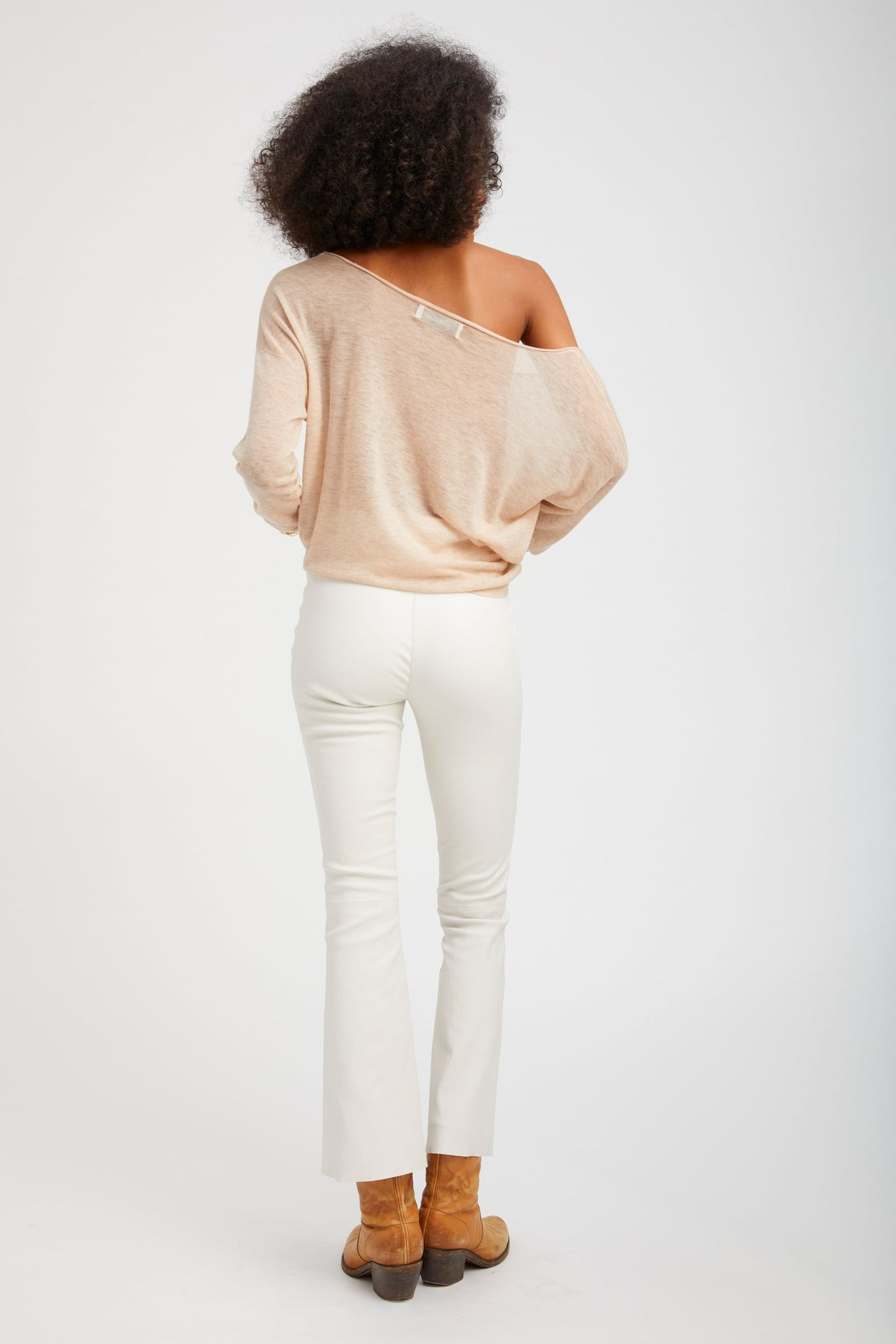 SHELL LEATHER ANKLE FLARE - 4