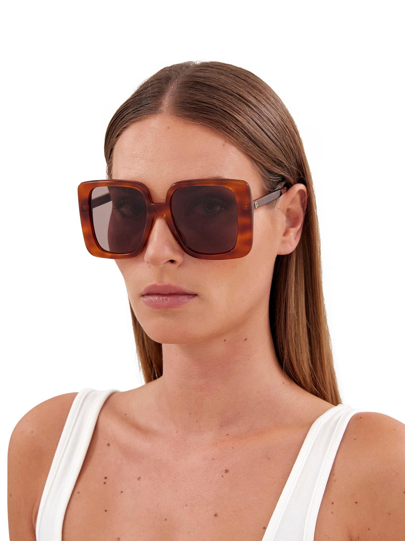 Women's 80S Monocolor 55MM Butterfly Sunglasses - Havana 4