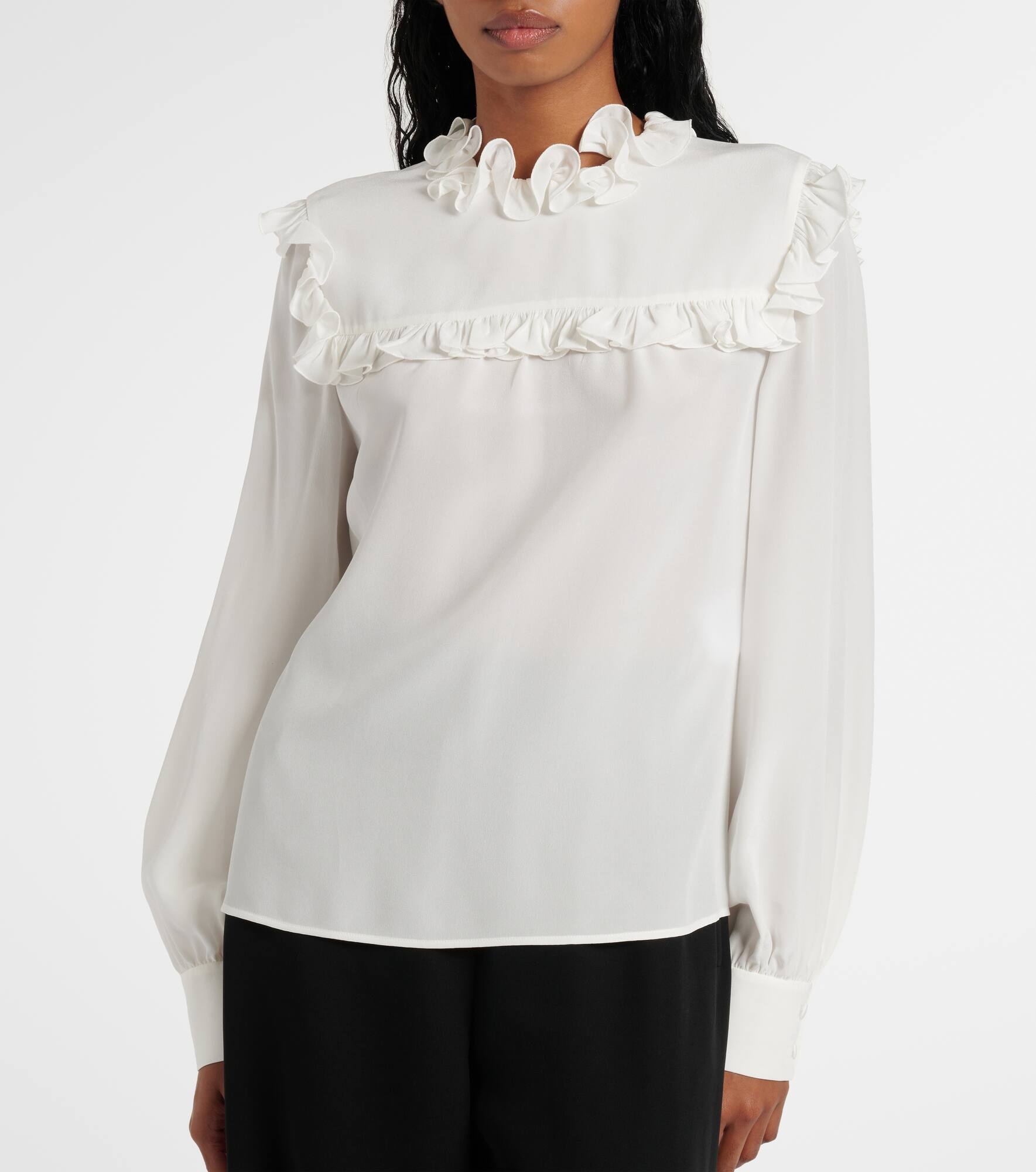 Silk crêpe de chine shirt - 6