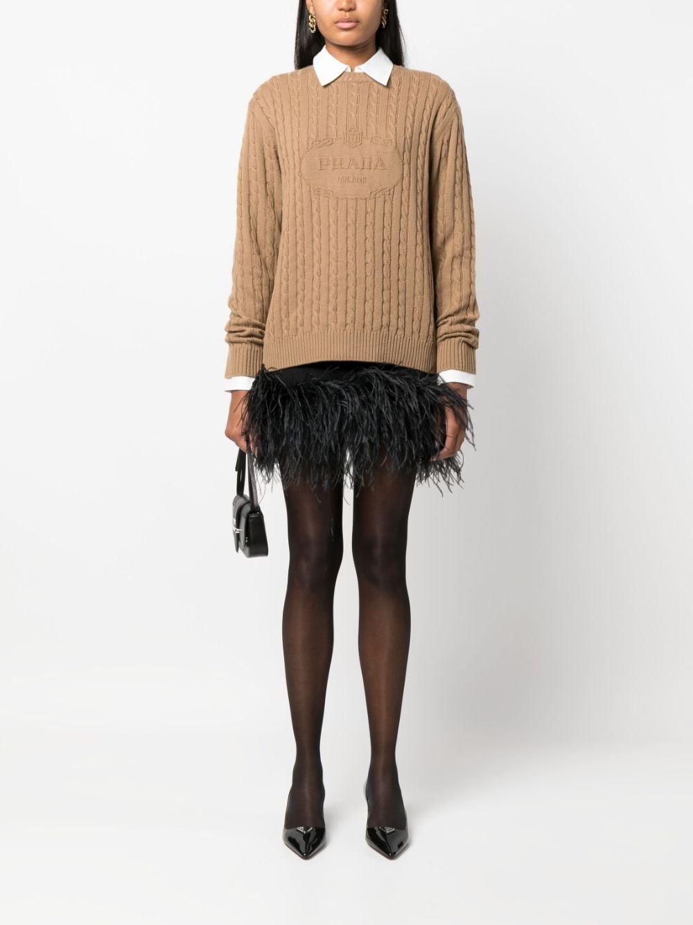 intarsia-knit logo jumper - 2