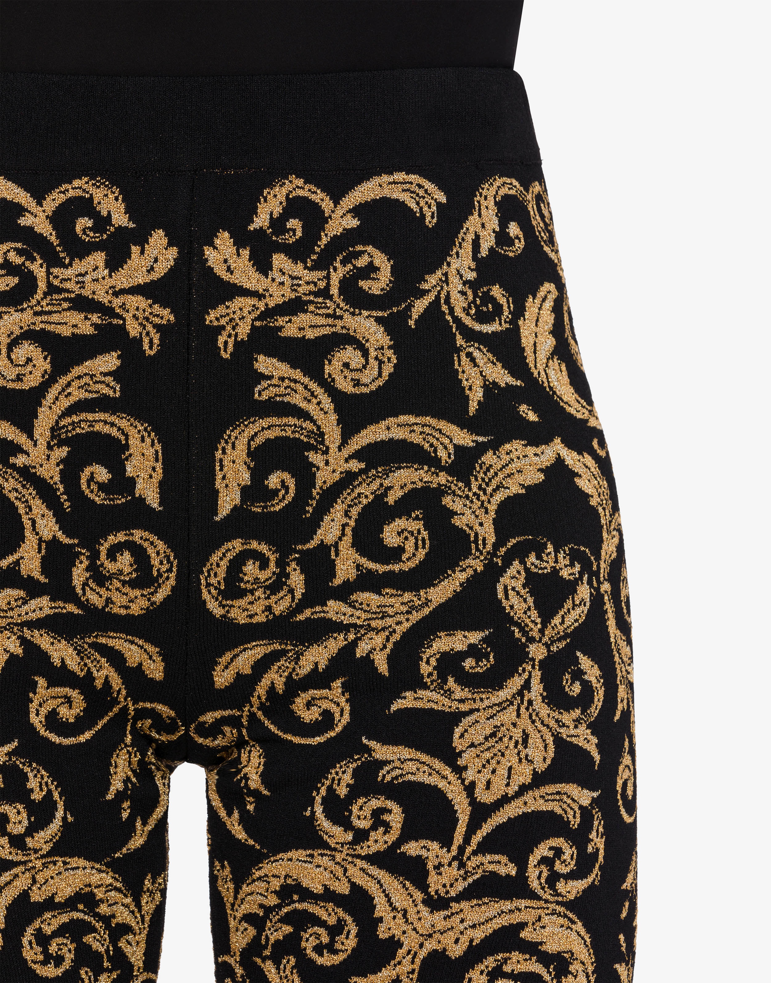 BAROQUE JACQUARD KNIT BIKE SHORTS - 4