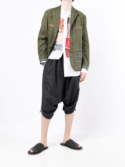 Junya Watanabe MAN drop-crotch cropped trousers outlook