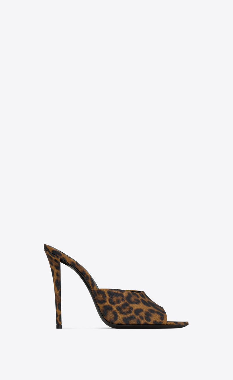 goldie mules in leopard grosgrain - 1