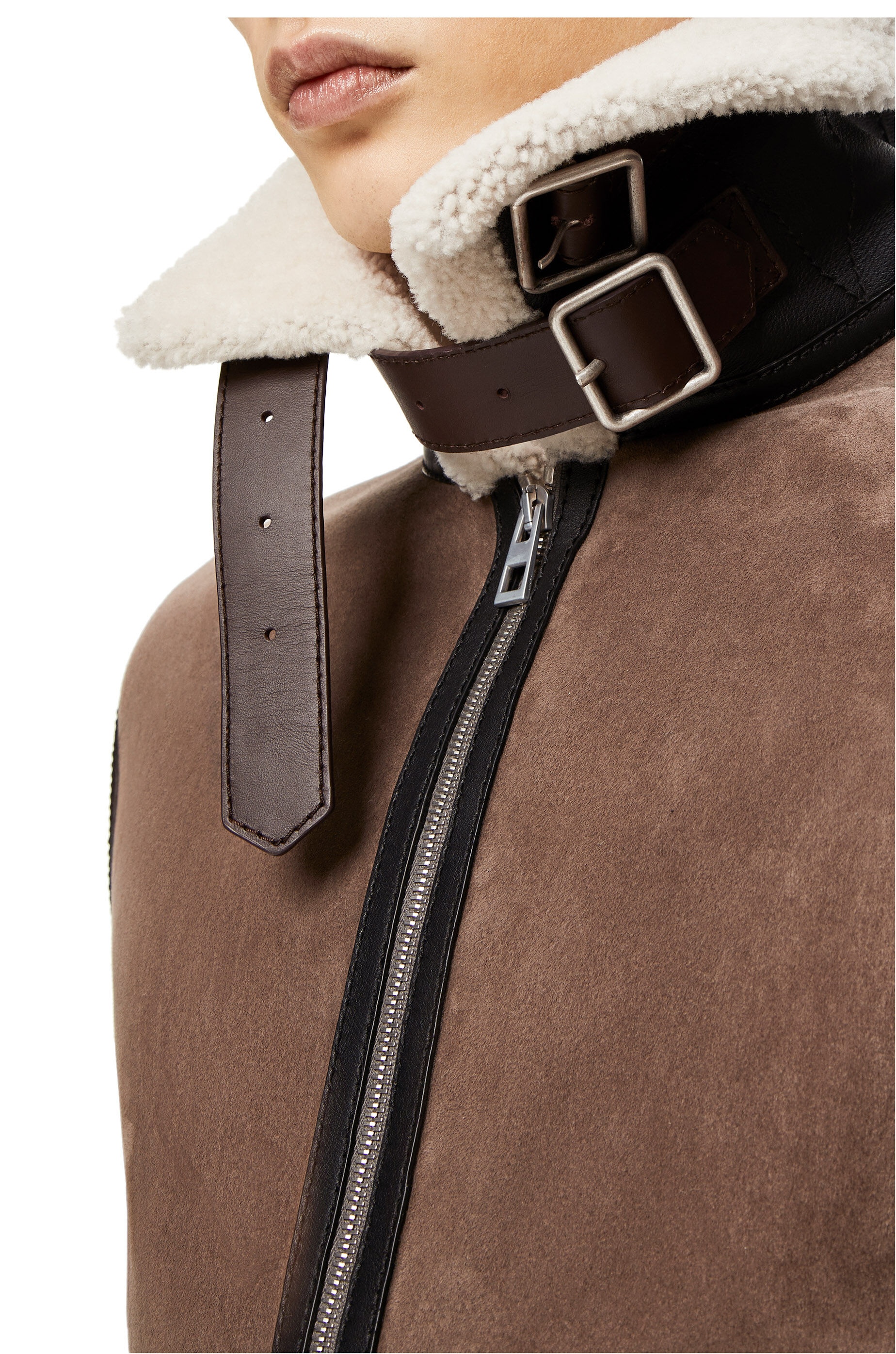 Aviator jacket in shearling - 5