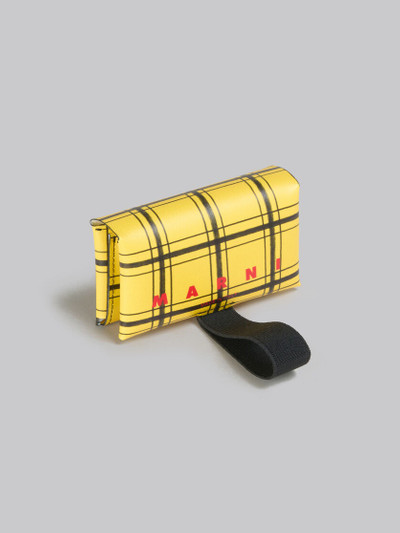 Marni YELLOW AND BLACK CHECKED WALLET outlook