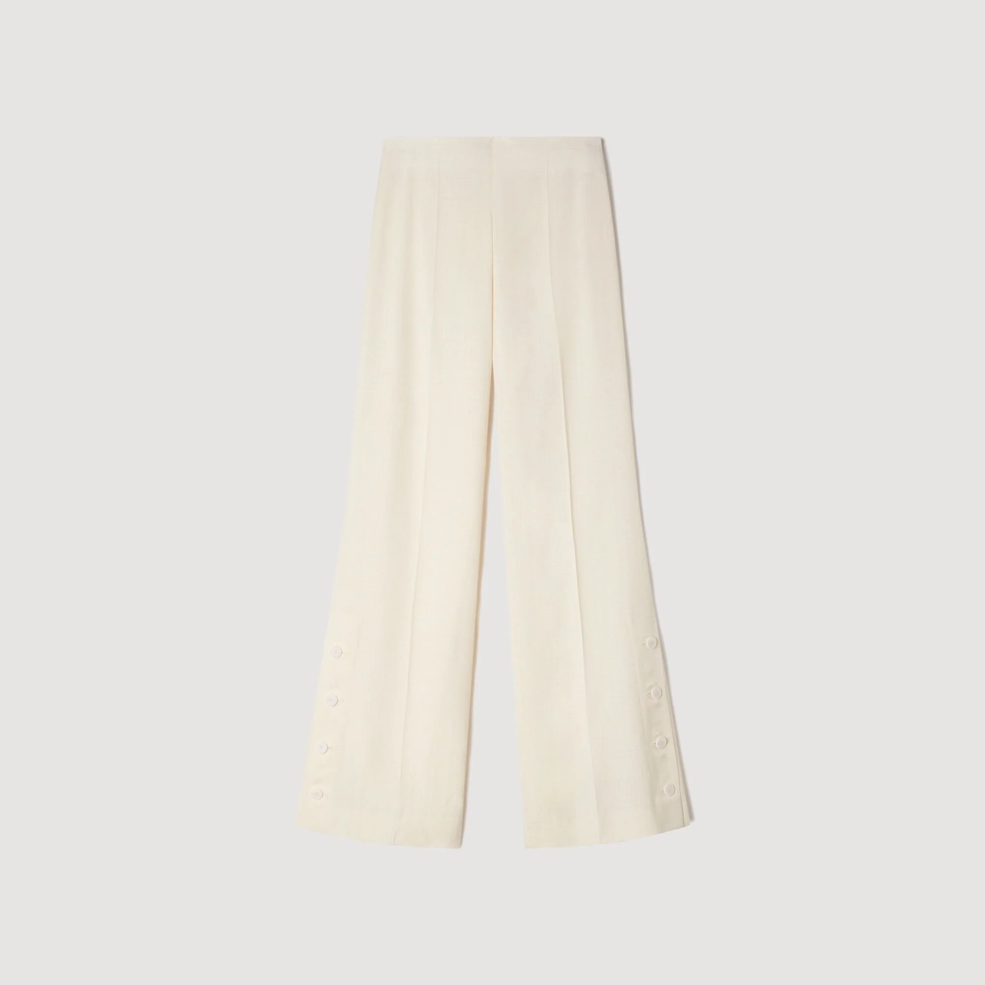 BUTTONED-SLIT STRAIGHT-LEG TROUSERS - 1