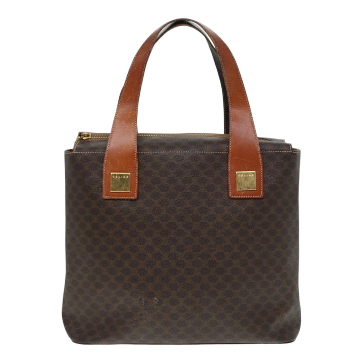 CELINE Macadam Canvas Hand Bag Pvc Brown - 13