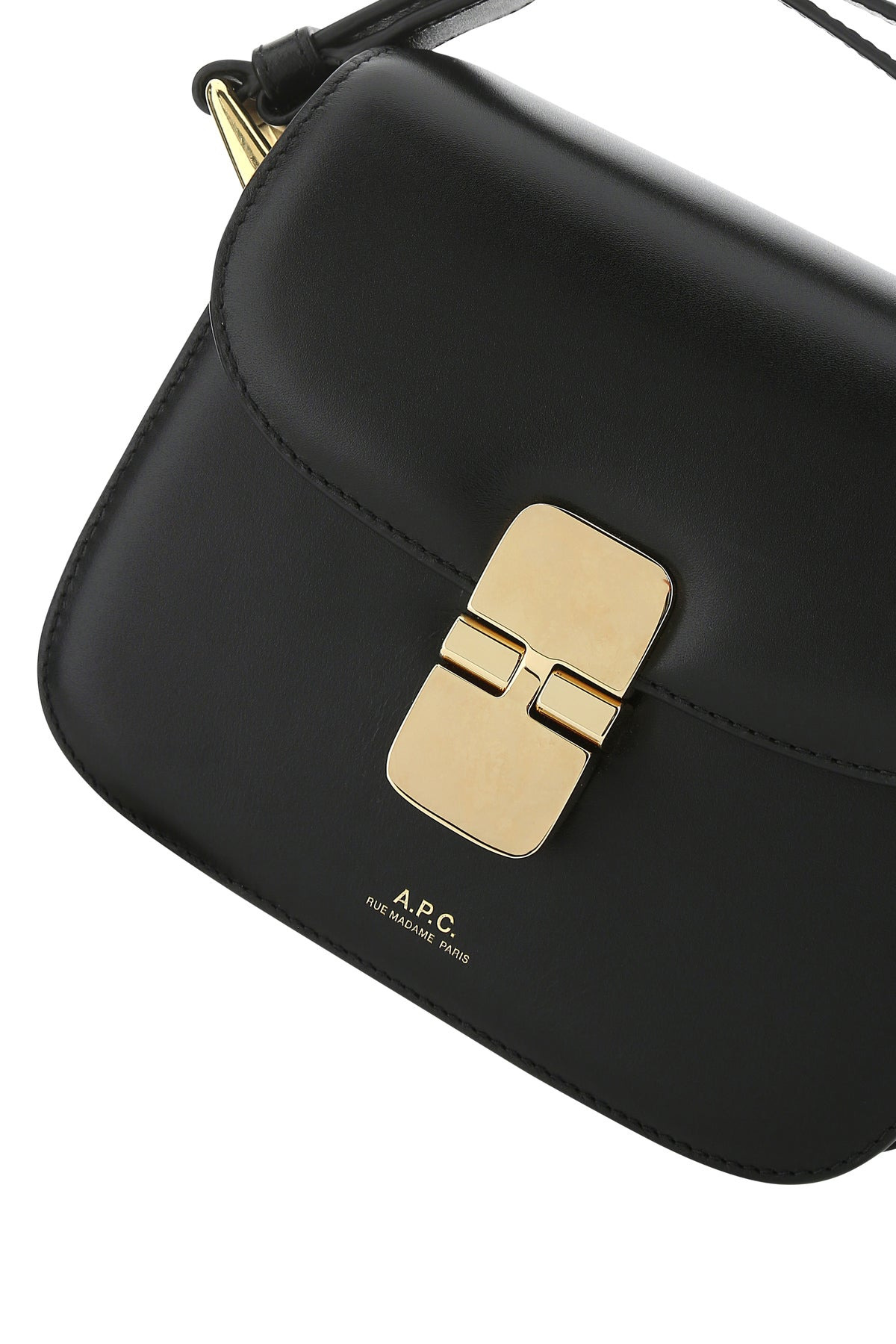 Black leather Grace crossbody bag - 4