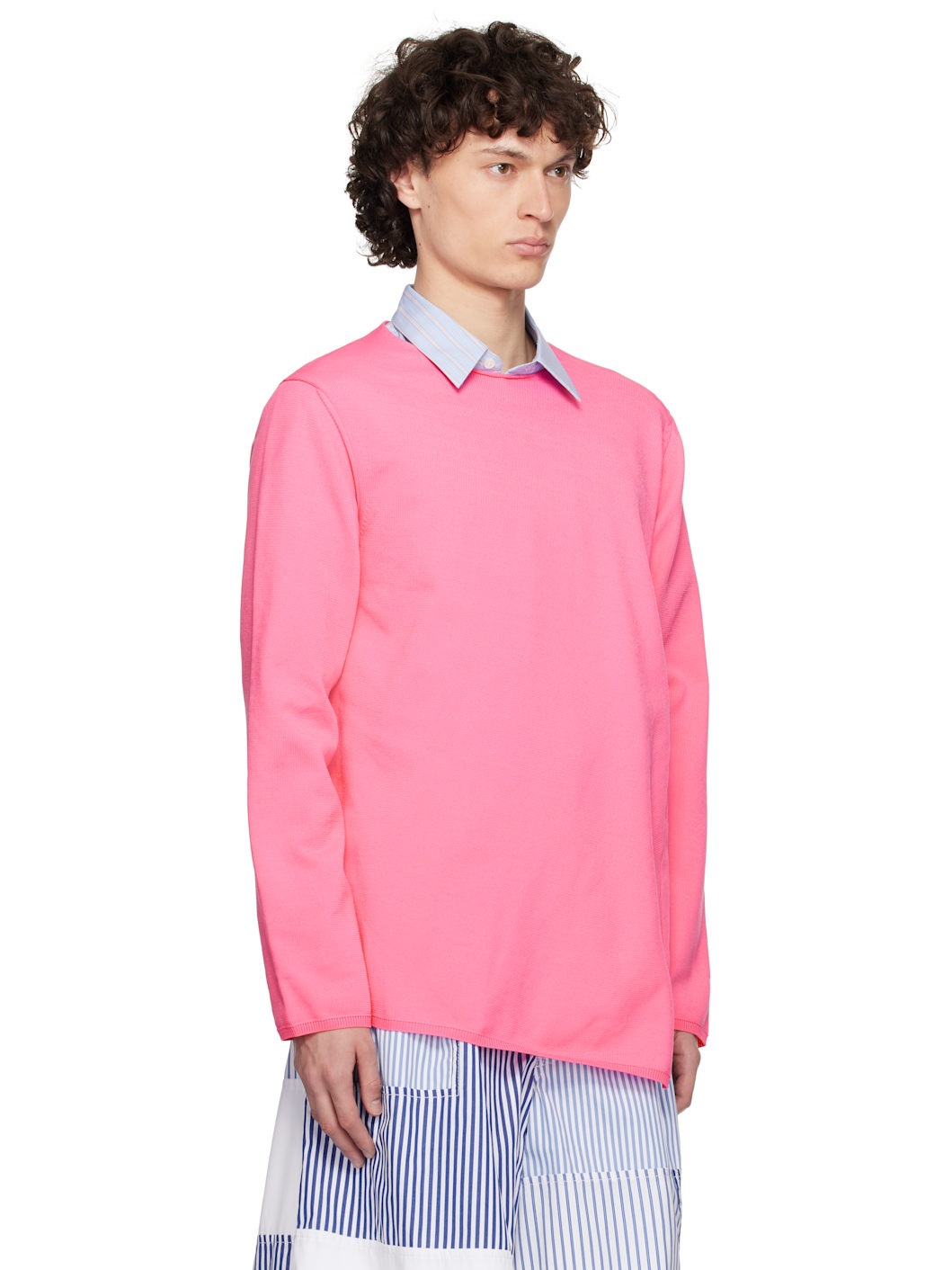 Pink Asymmetrical Sweatshirt - 2