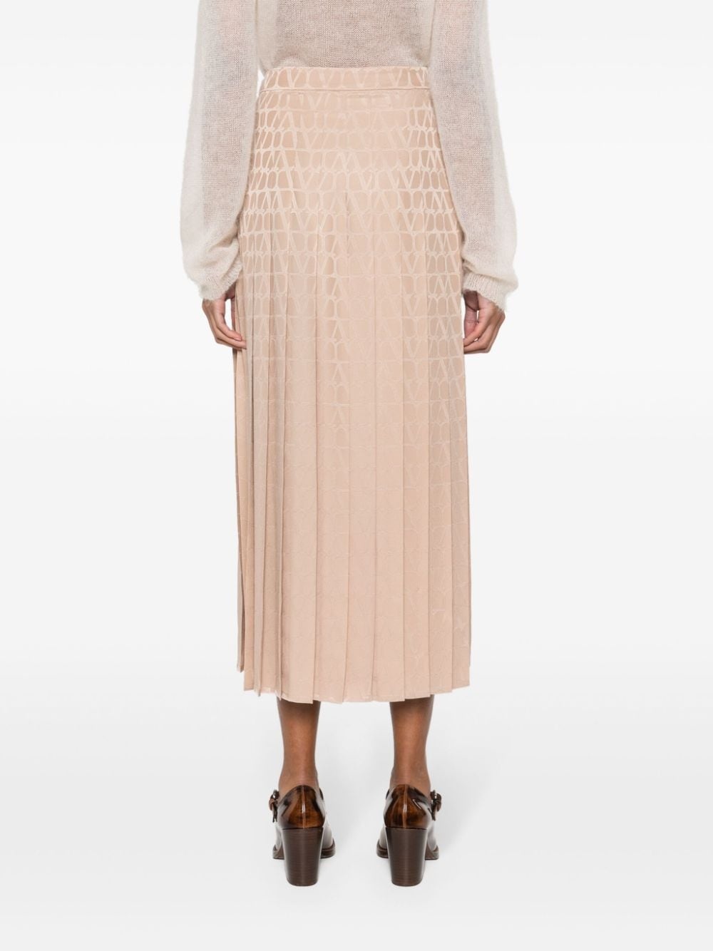 pleated silk skirt - 4