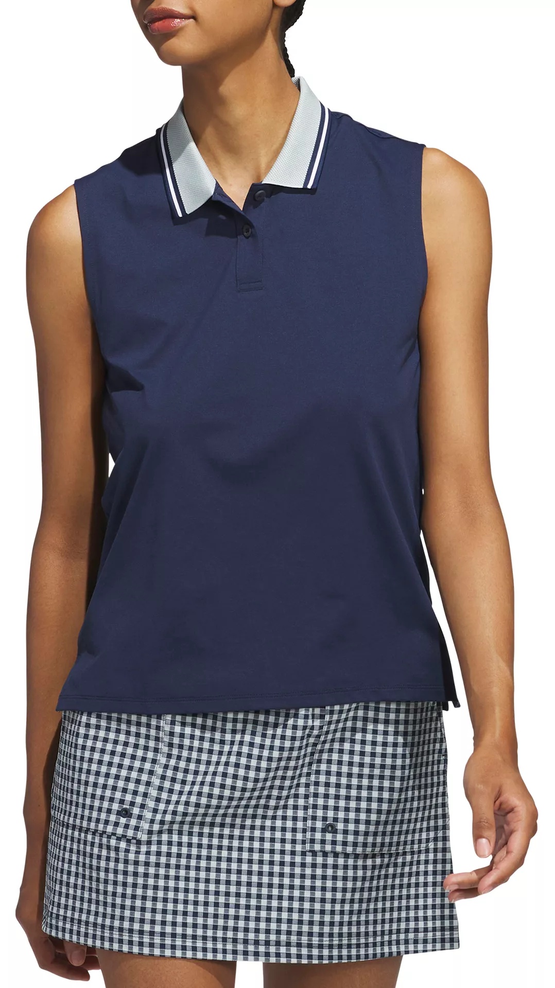 adidas Women's Beyond The Course Twistknit Sleeveless Golf Polo - 1
