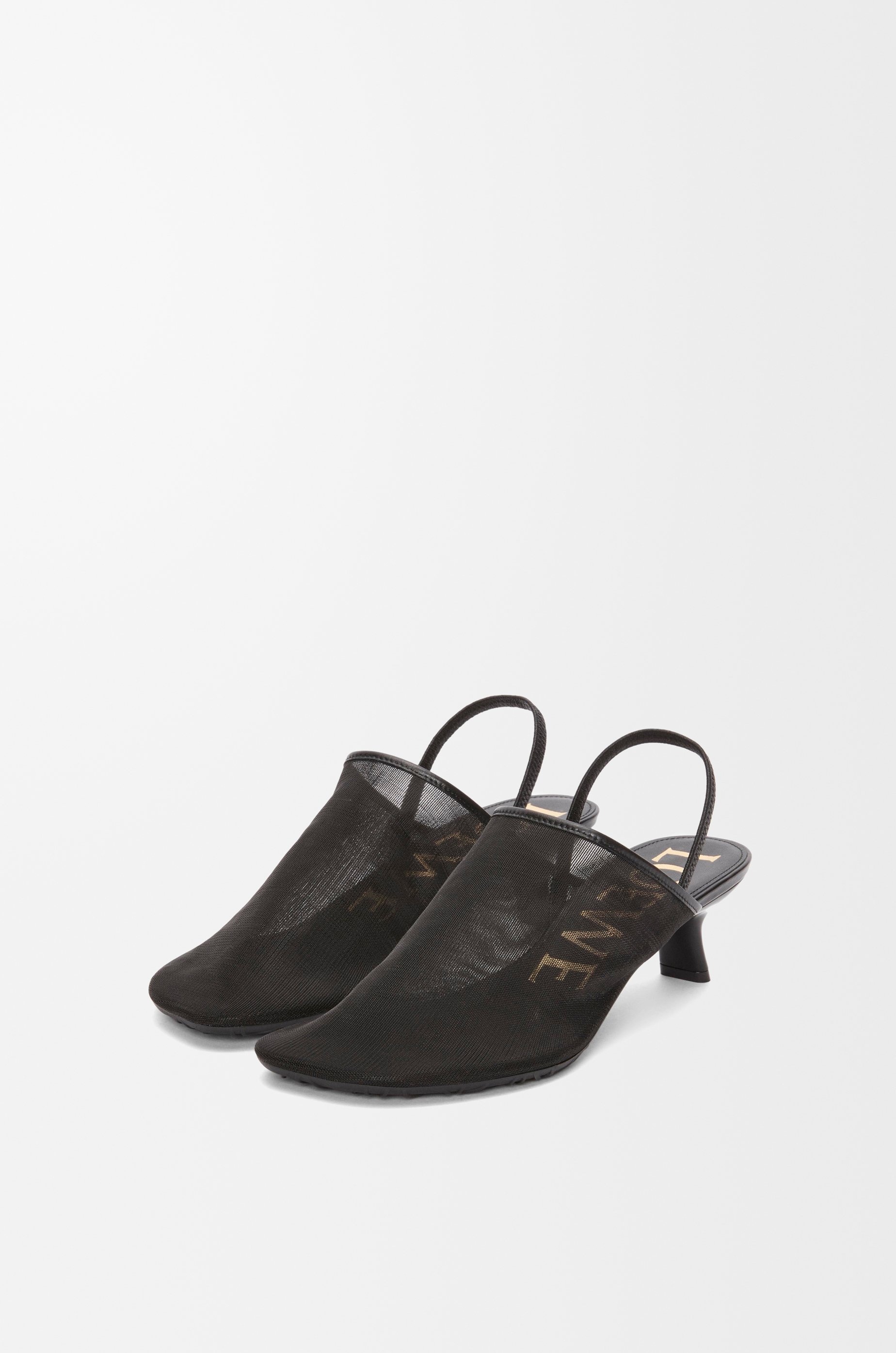Petal slingback heel sandal in mesh - 3