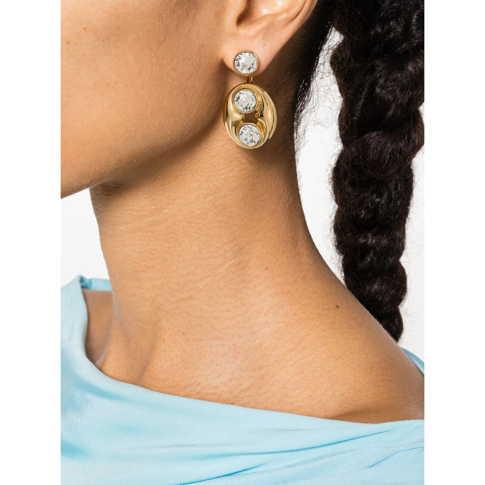 Amina Muaddi Gold Earrings Women - 3