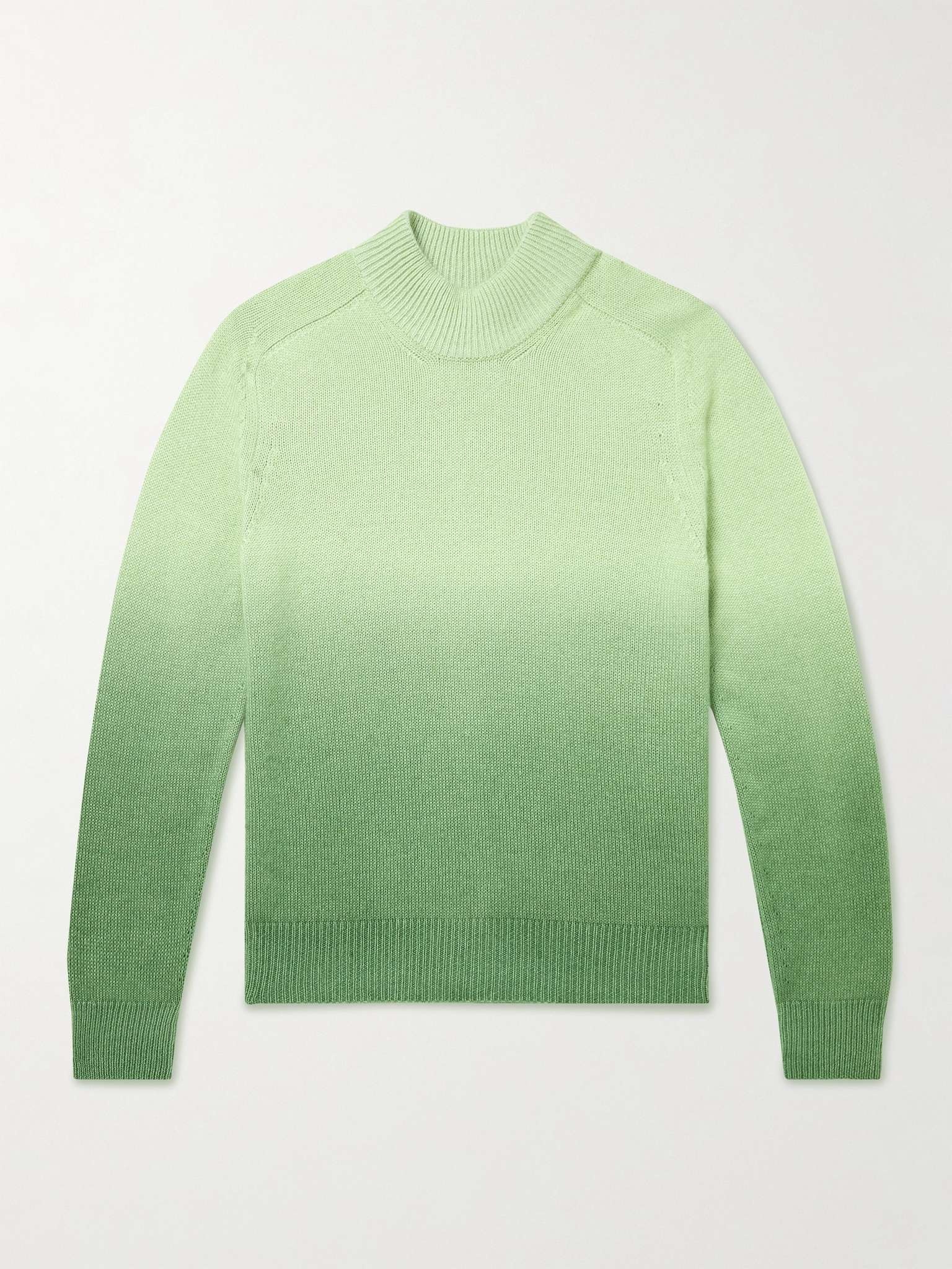 Dip-Dyed Cashmere, Mohair and Silk-Blend Mock-Neck Sweater - 1