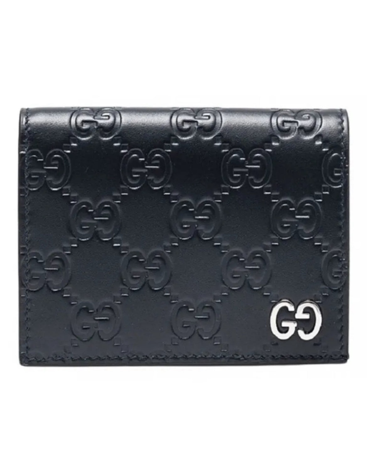 Gucci New GG Logo Leather Unisex Wallet - 1