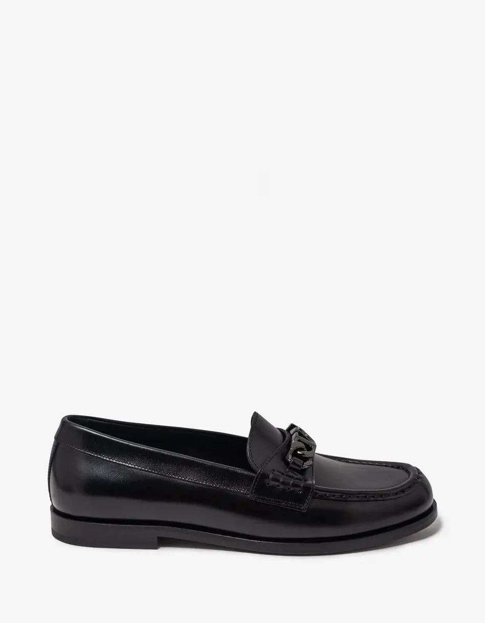 Valentino Black VLogo Chain Loafers - 4