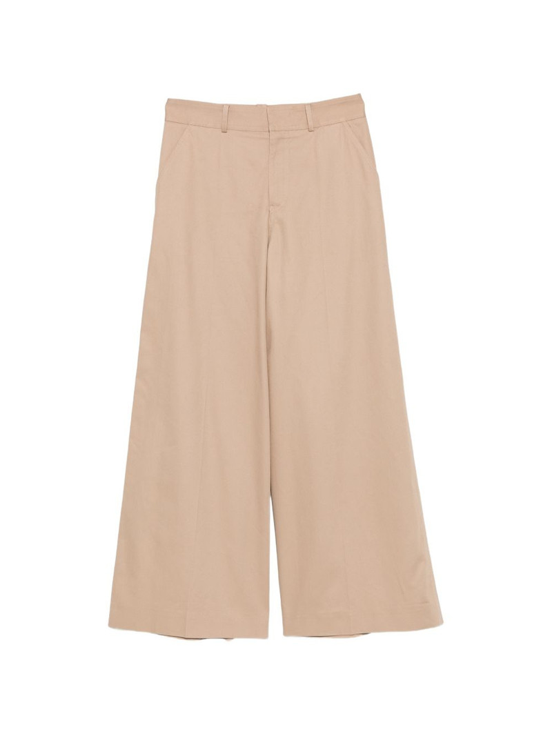 Celine Women Wide-Leg Cotton Trousers - 1