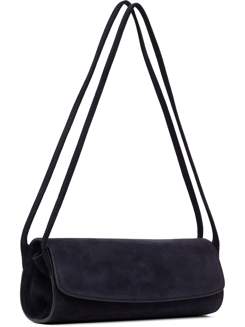 LE17SEPTEMBRE Navy Suede Cylinder Bag outlook