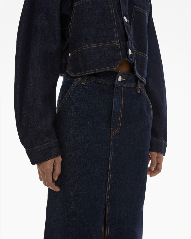 SLIT DENIM MIDI SKIRT 7