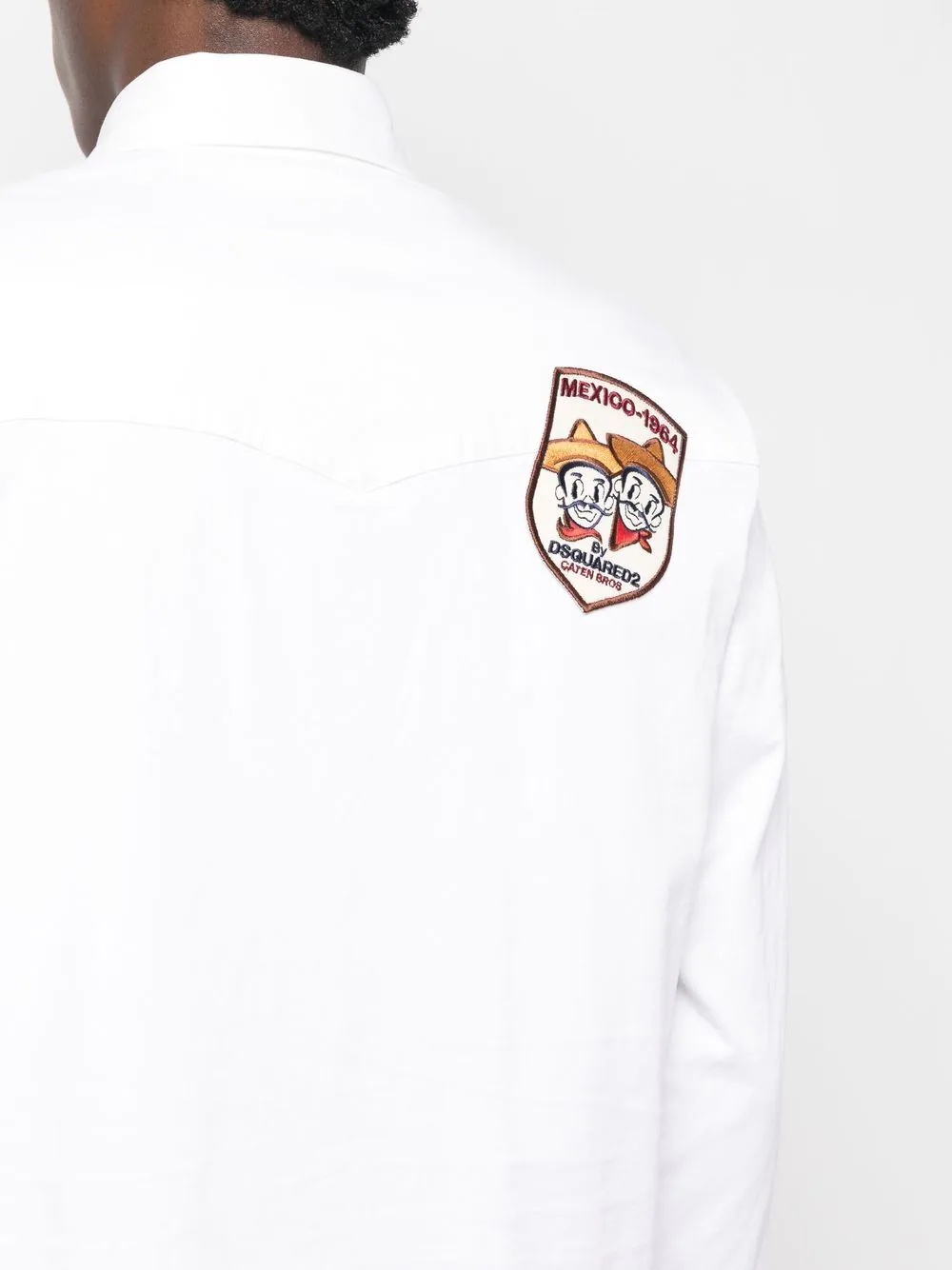 patch-detail long-sleeve shirt - 5