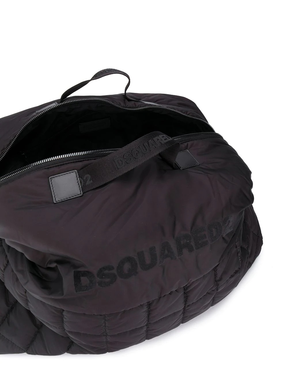 quilted logo zip holdall - 5