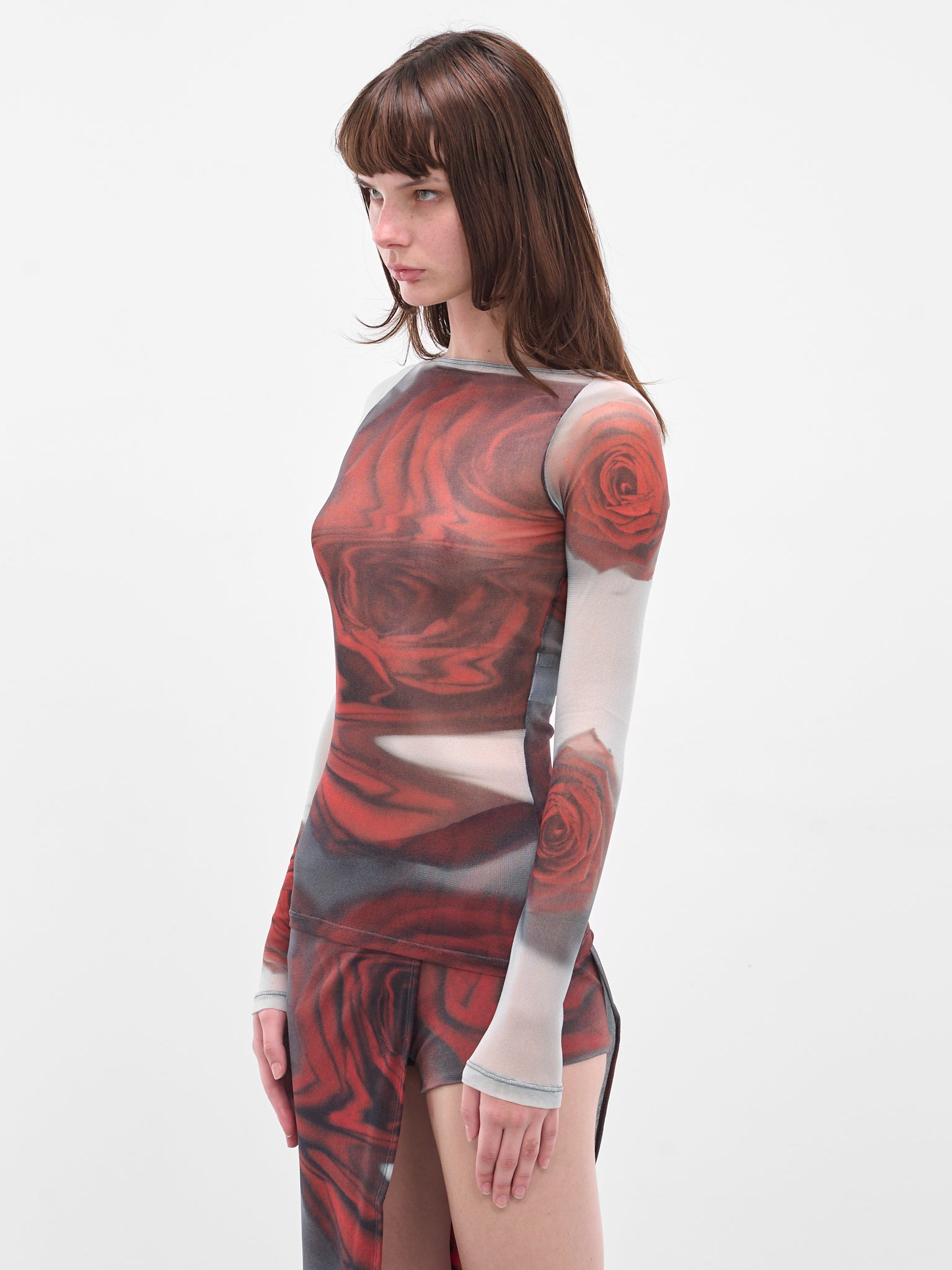 Red Blurry Roses Top - 2