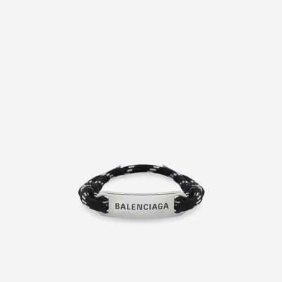 BALENCIAGA Plate Bracelet in Black/white outlook