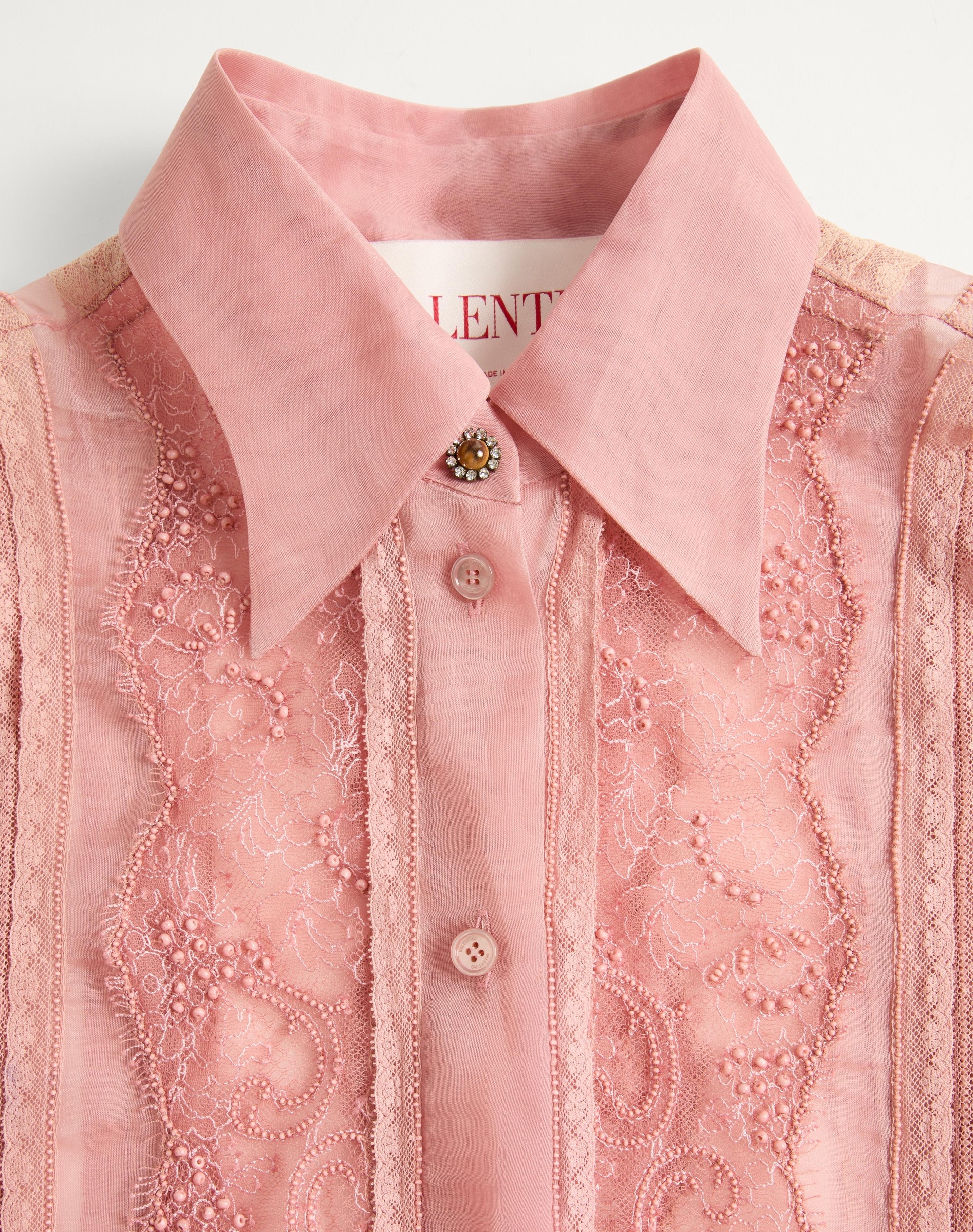 EMBROIDERED ORGANZA SHIRT - 3